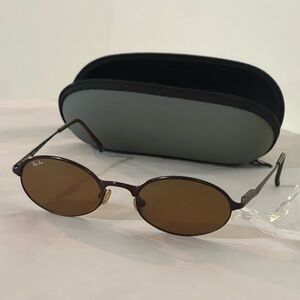 Vintage Ray-Ban Brown Oval Sunglasses